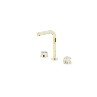 Boheme AURA Смеситель для раковины стандартный на 3 отверстия Gold