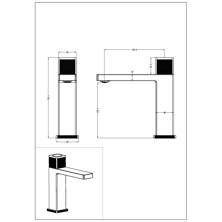 Boheme 159-MG Смеситель для раковины Matt Gold