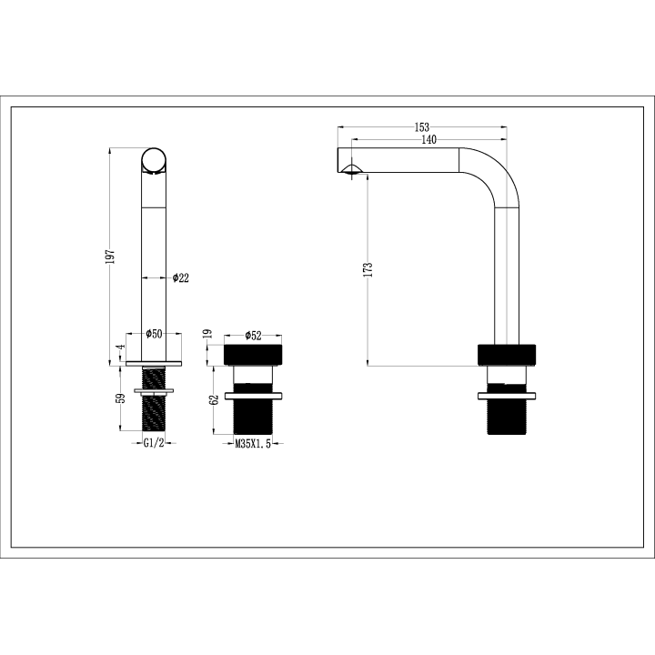 Boheme 158-NB смеситель для раковины TECH