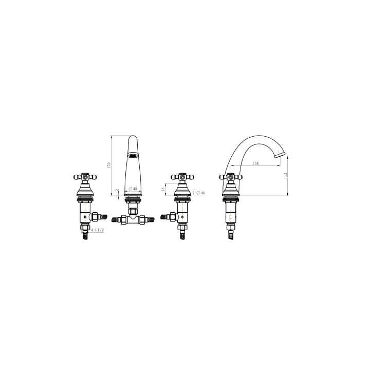 Boheme 297-Camelia смеситель Gold