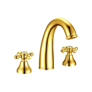Boheme Tradizionale Смеситель для раковины стандартный на 3 отверстия Gold