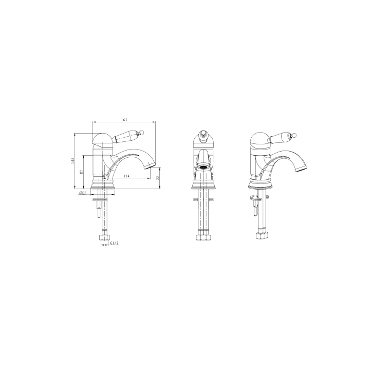 Boheme 301 смеситель для раковины Bronze