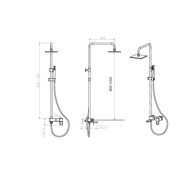 Boheme 148-CRCR.2 душевая система Chrome