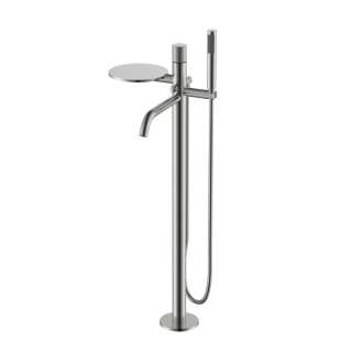 Boheme Stick SPIRALE Смеситель напольный для ванны Nickel Brush