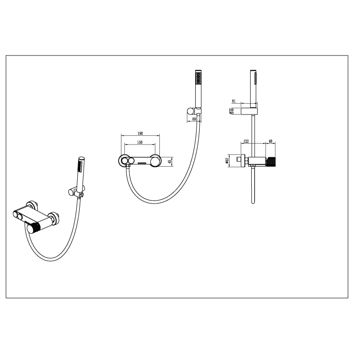Boheme 123-NB.4 смеситель для ванны SPIRALE