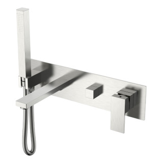 Boheme Qubic Смеситель встраиваемый для ванны Nickel Brush