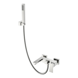 Boheme Qubic Смеситель настенный для ванны Nickel Brush