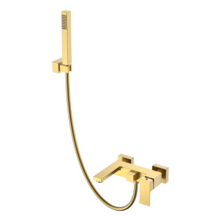 Boheme Qubic Смеситель настенный для ванны Matt Gold