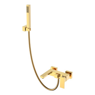 Boheme Qubic Смеситель настенный для ванны Gold