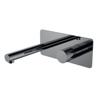 Boheme Stick TOUCH Смеситель встраиваемый для раковины на 2 отверстия Shine Gun Metall