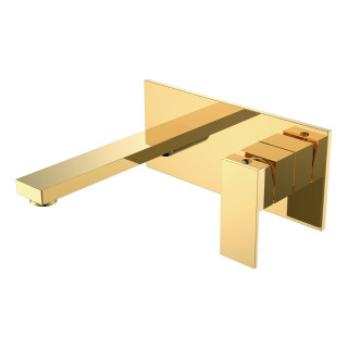 Boheme Qubic Смеситель встраиваемый для раковины на 2 отверстия Gold