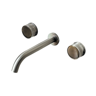 Boheme PRESTIGE Смеситель встраиваемый для раковины на 3 отверстия Gun Metall