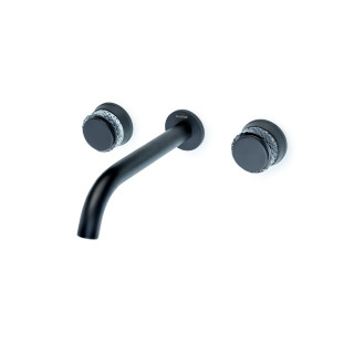 Boheme AURA Смеситель встраиваемый для раковины на 3 отверстия Black