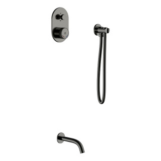 Boheme TECH Смеситель встраиваемый на 2 потребителя Gun Metall