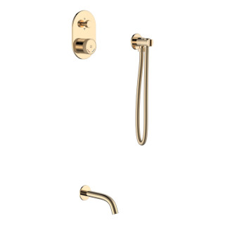 Boheme TECH Смеситель встраиваемый на 2 потребителя Gold