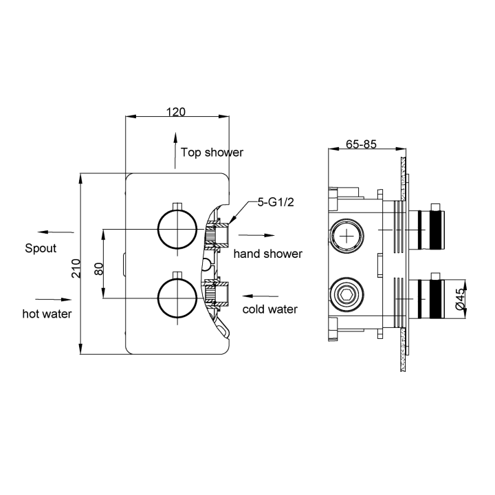 Boheme 134-3-MW смеситель скрытый термостат