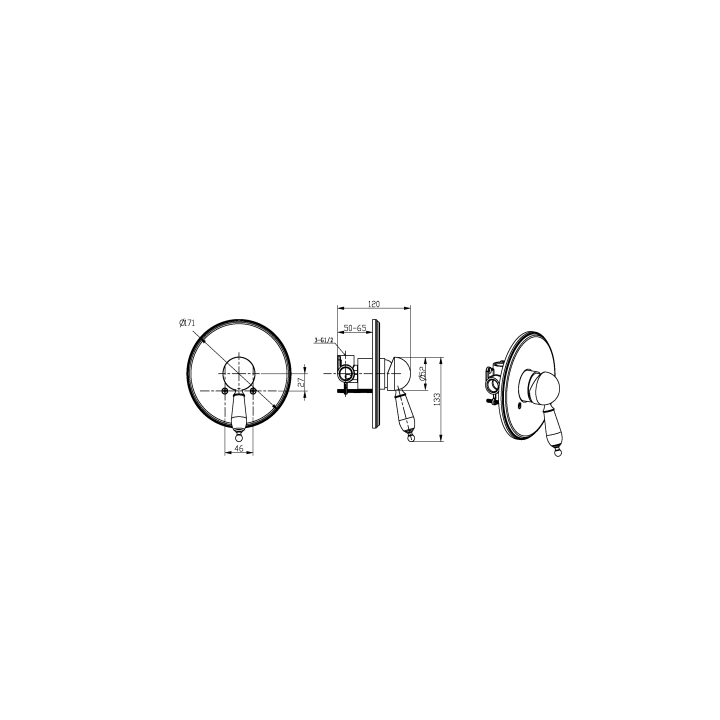 Boheme 305-CRST смеситель скрытый Bronze
