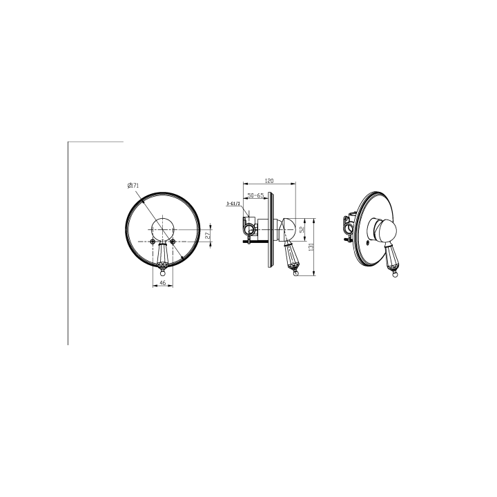 Boheme 305 смеситель скрытого монтажа Bronze