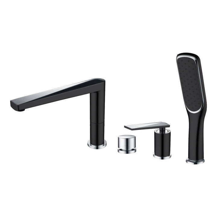 Boheme 370-B смеситель на борт ванны Black