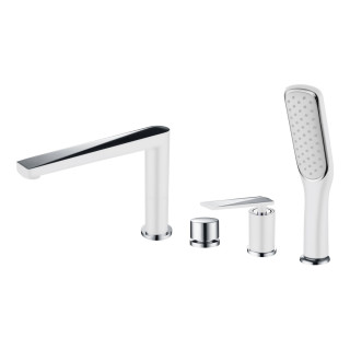 Boheme Venturo Смеситель на борт ванны W (белый глянец)