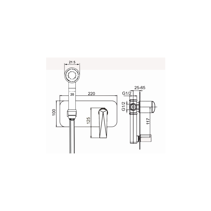 Boheme 377-B гигиенический душ скрытый монтаж