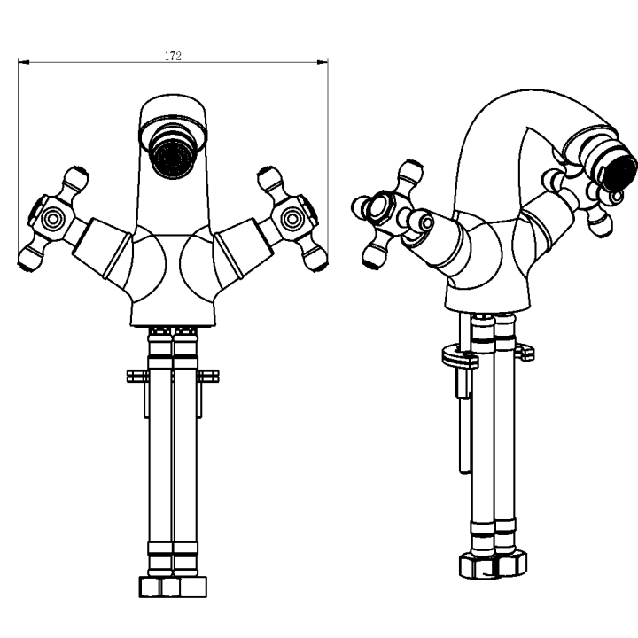 Boheme 316-ST смеситель для биде бронза