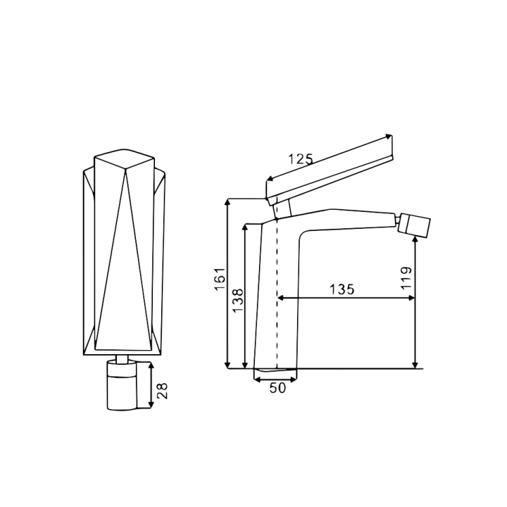 Boheme 386-B смеситель для биде Black