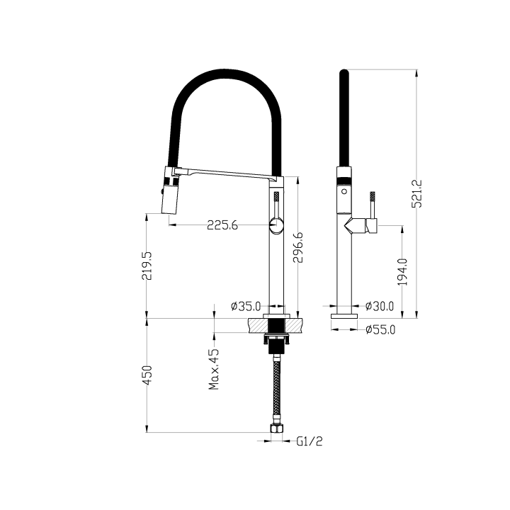 Boheme 114-SGM смеситель для кухни Shine Gun Metall