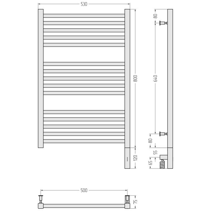 Сунержа 30-5701-8050 полотенцесушитель электрический