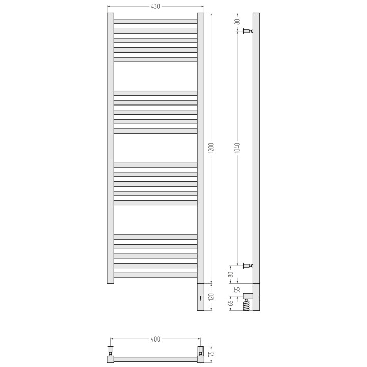 Сунержа 00-5701-1240 полотенцесушитель электрический