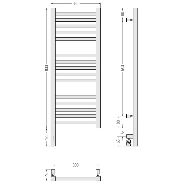 Сунержа 31-5700-8030 полотенцесушитель электрический
