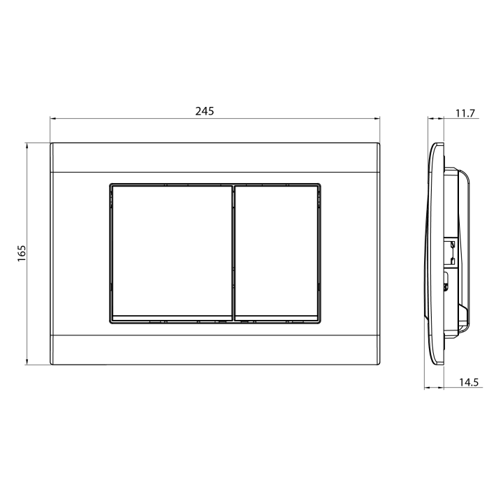 Клавиша смыва Charus Minimalista в хромированном цвете