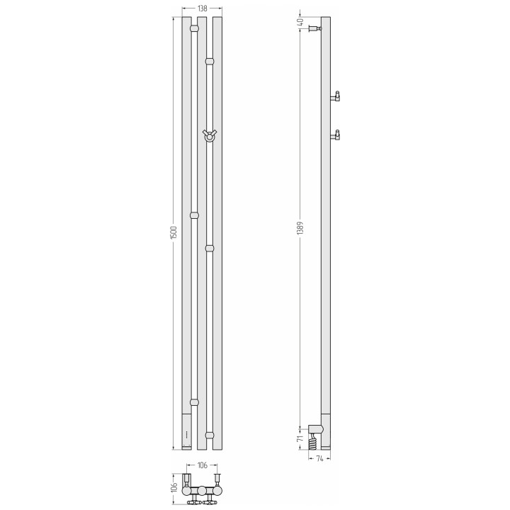 Сунержа 05-5844-1511 полотенцесушитель электрический