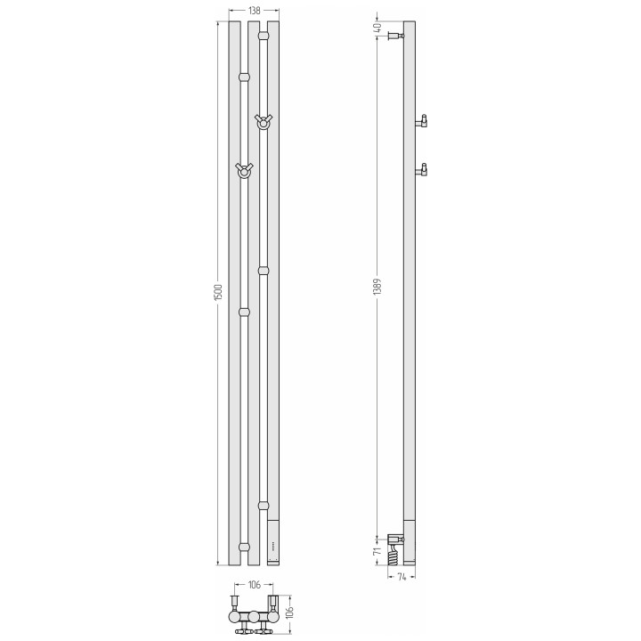 Сунержа 05-5845-1511 полотенцесушитель электрический