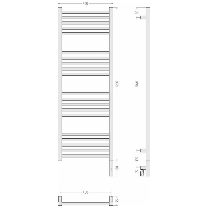Сунержа 03-5901-1240 электрический полотенцесушитель