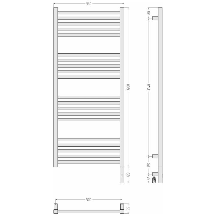 Сунержа 03-5901-1250 полотенцесушитель электрический