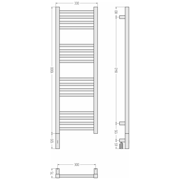 Сунержа 032-5900-1030 полотенцесушитель электрический