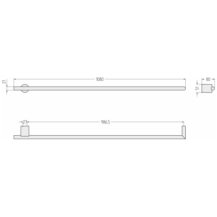 Сунержа 30-0858-1000 полотенцесушитель 100х2