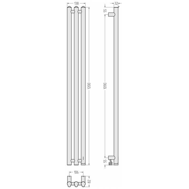 Сунержа 03-0883-1206 полотенцесушитель электрический
