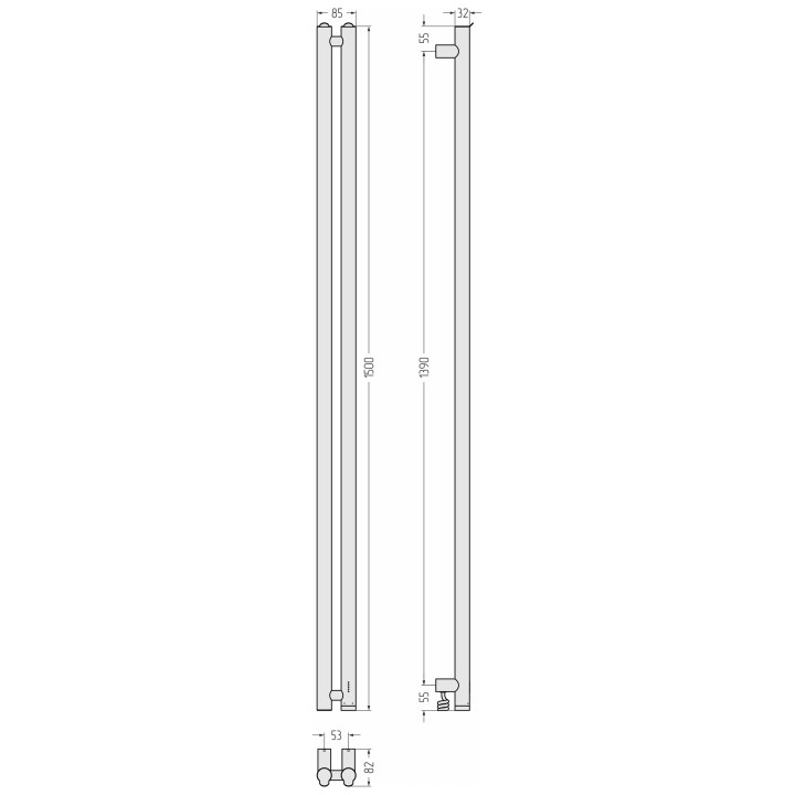 Сунержа 30-0881-1553 полотенцесушитель электрический