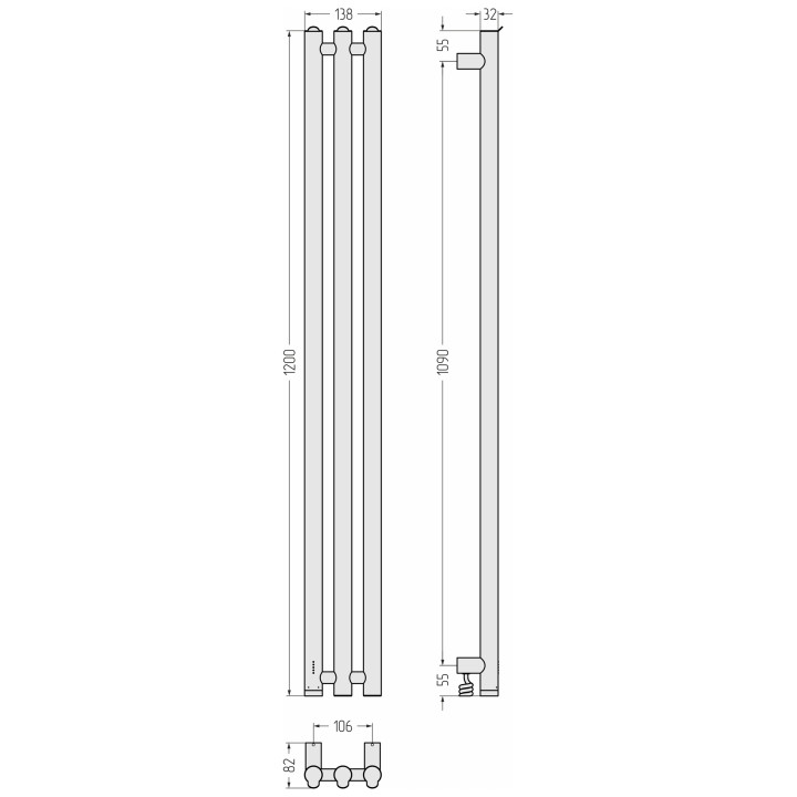 Сунержа 32-0884-1206 полотенцесушитель электрический