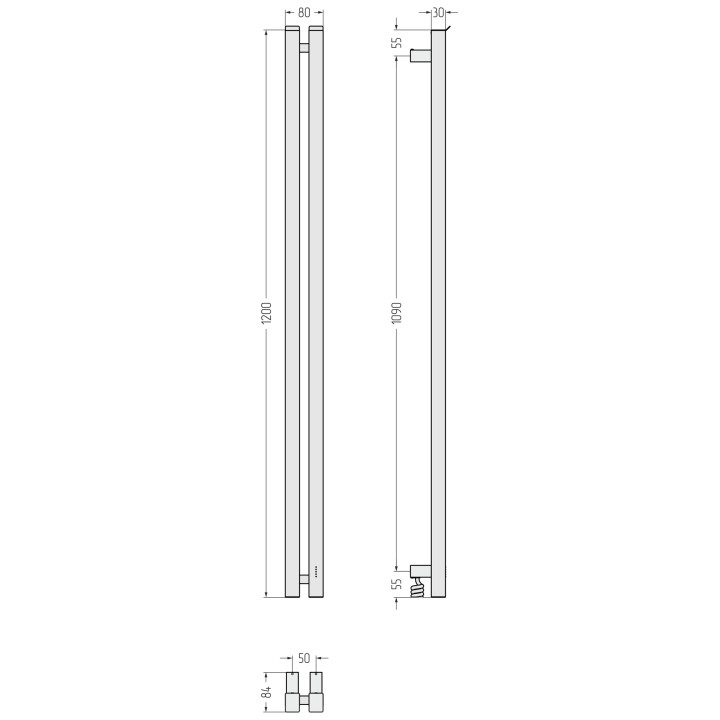 Сунержа 051-0855-1250 полотенцесушитель Фьорд 4.0