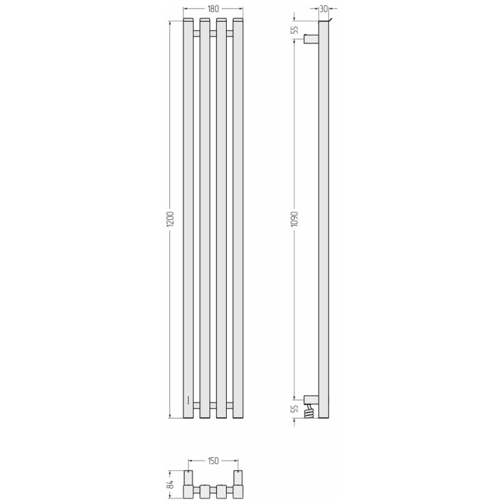 Сунержа 15-0854-1215 полотенцесушитель 120х15