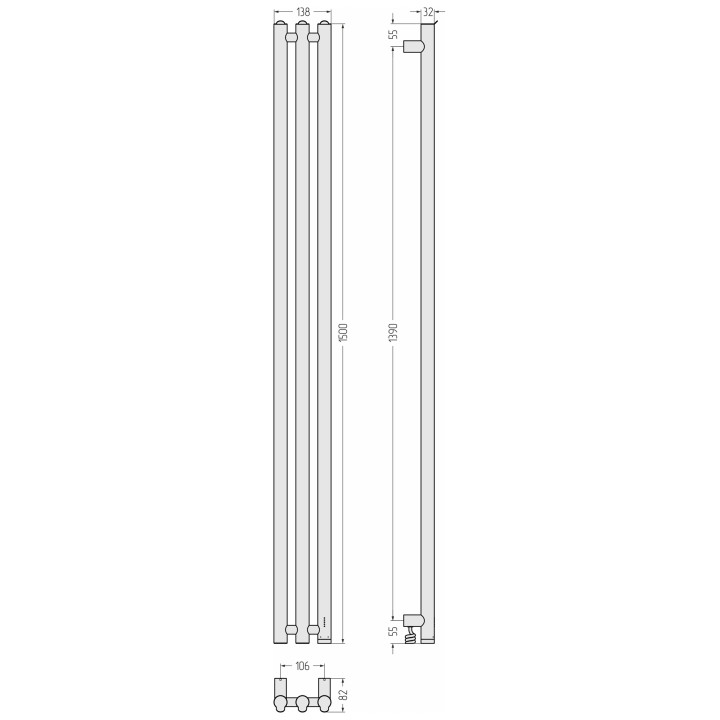 Сунержа 15-0883-1506 полотенцесушитель электрический