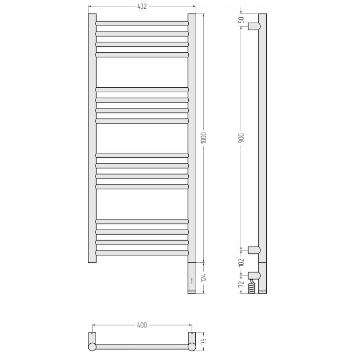 Сунержа 03-6005-1040 электрический полотенцесушитель