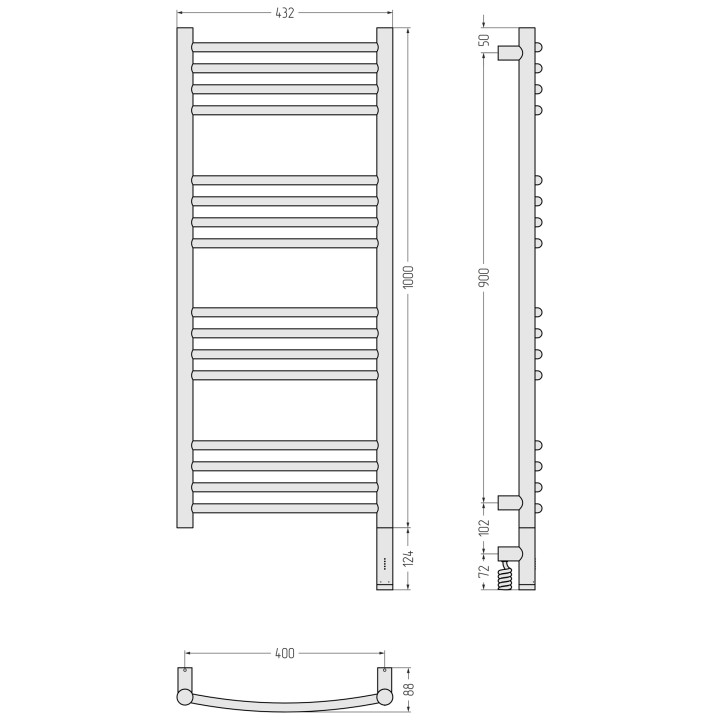 Сунержа Богема 3.1 05-6003-1040 полотенцесушитель