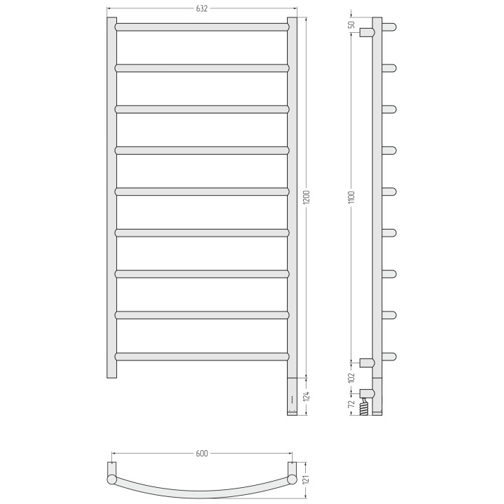 Сунержа 03-6001-1260 полотенцесушитель электрический