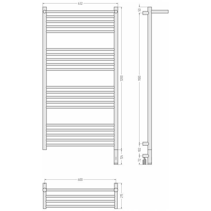 Сунержа 03-6007-1260 полотенцесушитель электрический