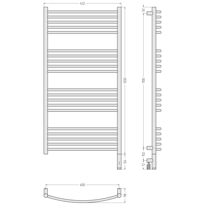 Сунержа 051-6003-1260 полотенцесушитель электрический