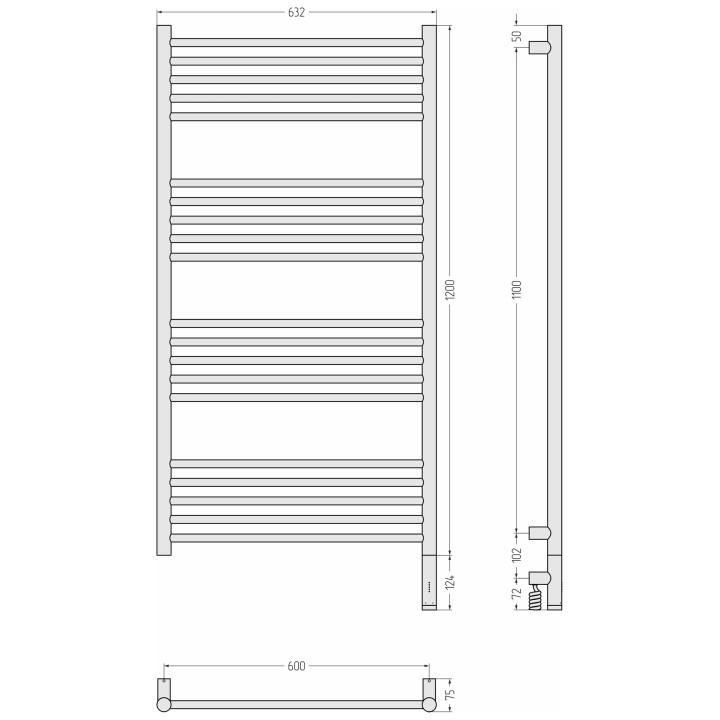 Сунержа 05-6005-1260 полотенцесушитель электрический